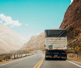 trucker in the mountains