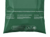 Back print of green RCS100-certified poly mailer