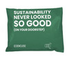 Front of green RCS100-certified poly mailer
