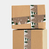 Printed Holiday Trees - Reinforced Kraft Paper Water-Activated Tape - 3" x 450 ft