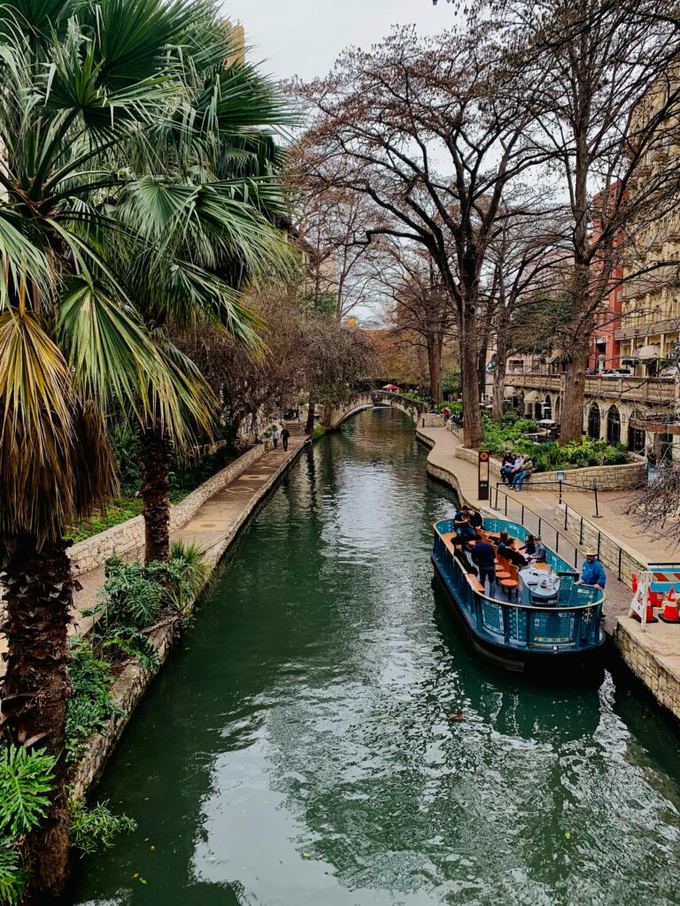 The canals in San Antonia, Texas.