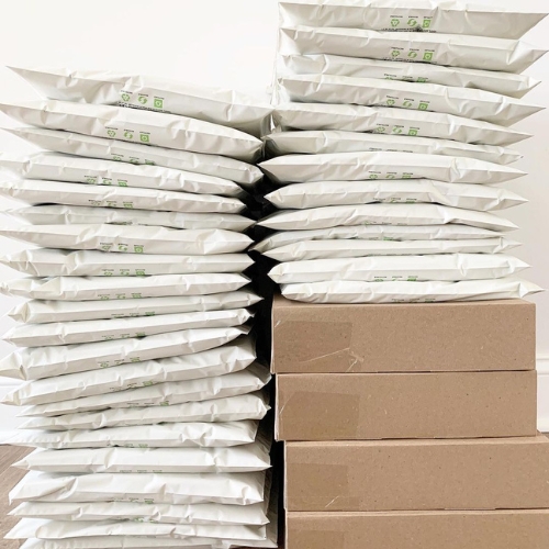 ECOENCLOSE Printed White and Gray color Poly mailers bags