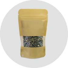 food pouch with clear window