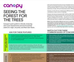 Canopy Planet: LCA Guidance Chart