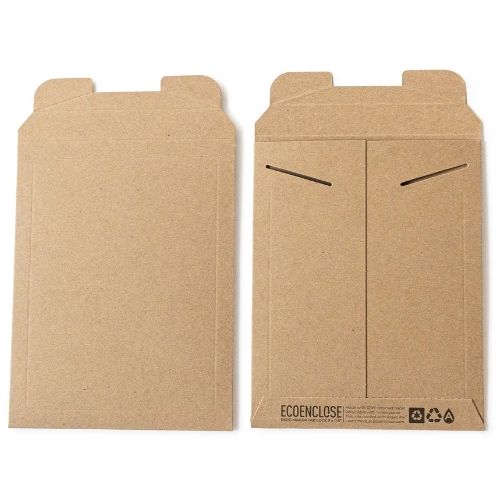 front and back of rigid mailer with tab lock