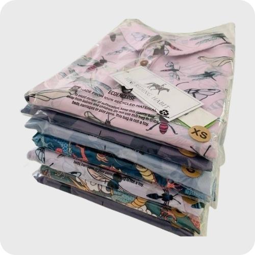 100% recycled clear poly bags