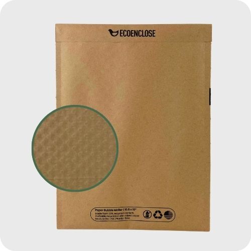 50% recycled paper bubble mailer