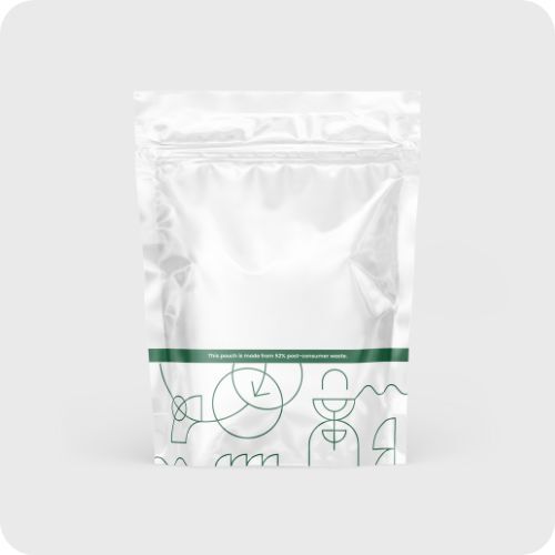 Metalized PCR Stand Up Pouches Metalized PCR Stand Up Pouches