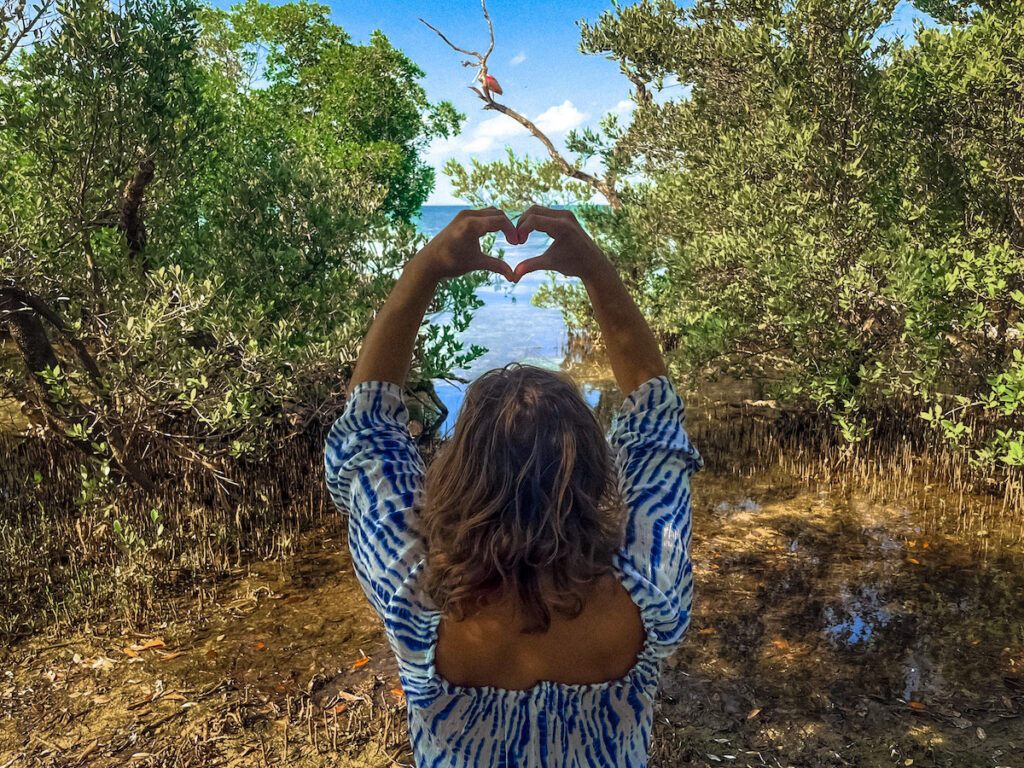 Woman standing in Florida Keys.