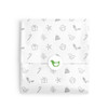 Decorative 100% Recycled Tissue Paper - Grey Holiday Icons on White - 20 x 30"