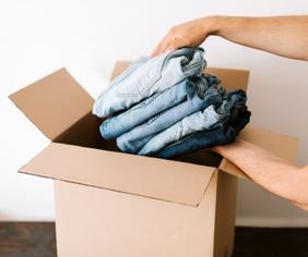 shipping box for apparel