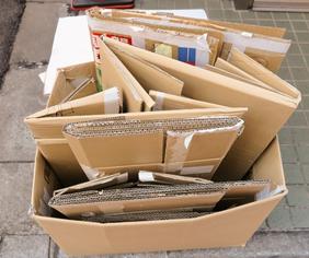 cardboard boxes