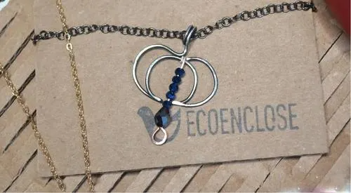 Chipboard pads for shipping necklaces